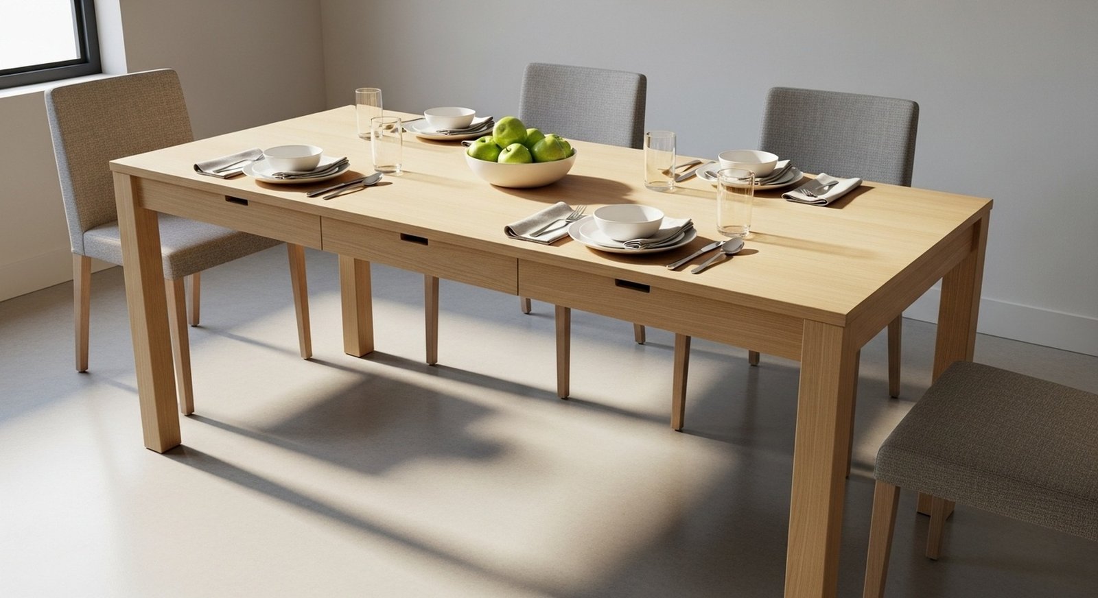 Meja Makan Multifungsi Dengan Laci Penyimpanan Peralatan