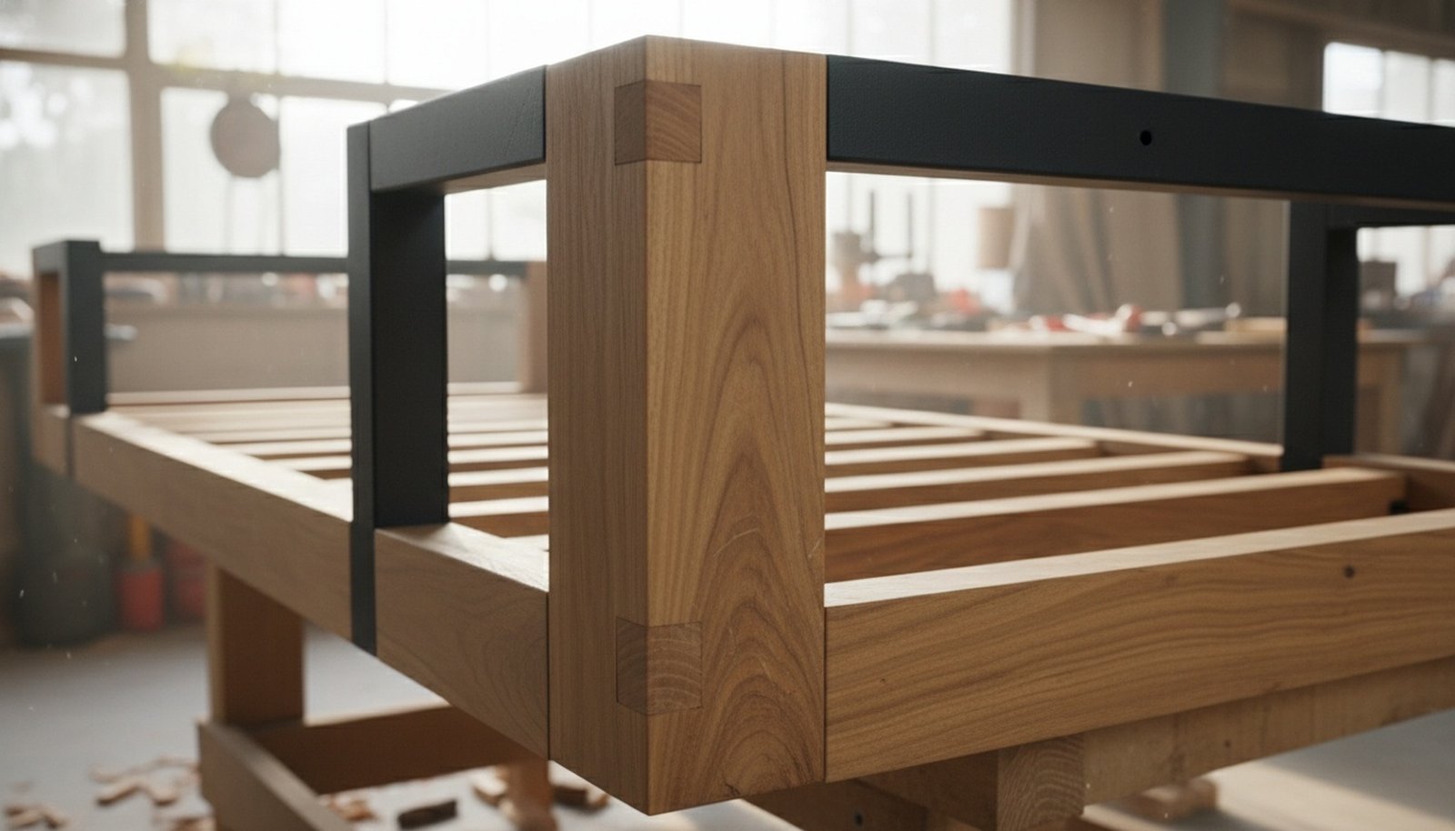 Konstruksi Rangka Sofa Kayu Jati Solid Dan Besi Minimalis