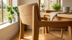 Set Kursi Meja Makan Untuk Kafe Bahan Kayu Solid